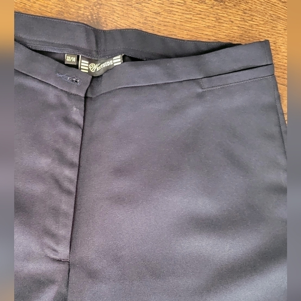 Women Blue Office Pants size: 32 - Picture 3 of 6